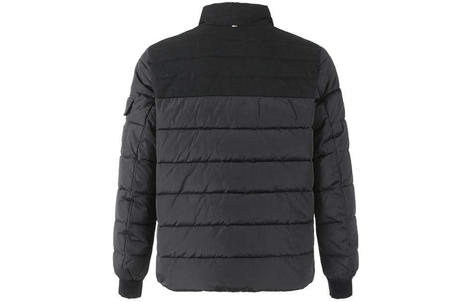 HUGO BOSS Black SS24  Black Cotton Jacket with Stand Collar and Long Sleeves. 50499796-001 圖 3