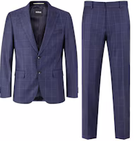 Order HUGO BOSS Hitam SS24 Navy Kotak Set Sut Single-Breasted. 50502478-404