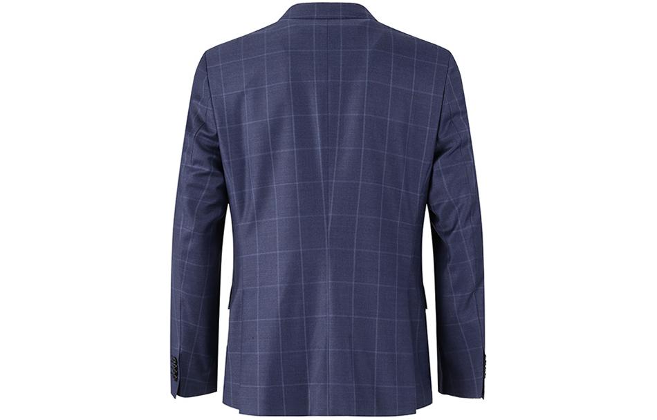 Shop ヒューゴボス ブラック SS24 ネイビーチェック シングルスーツセット 50502478-404