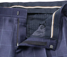 Cheap HUGO BOSS Hitam SS24 Navy Kotak Set Sut Single-Breasted. 50502478-404