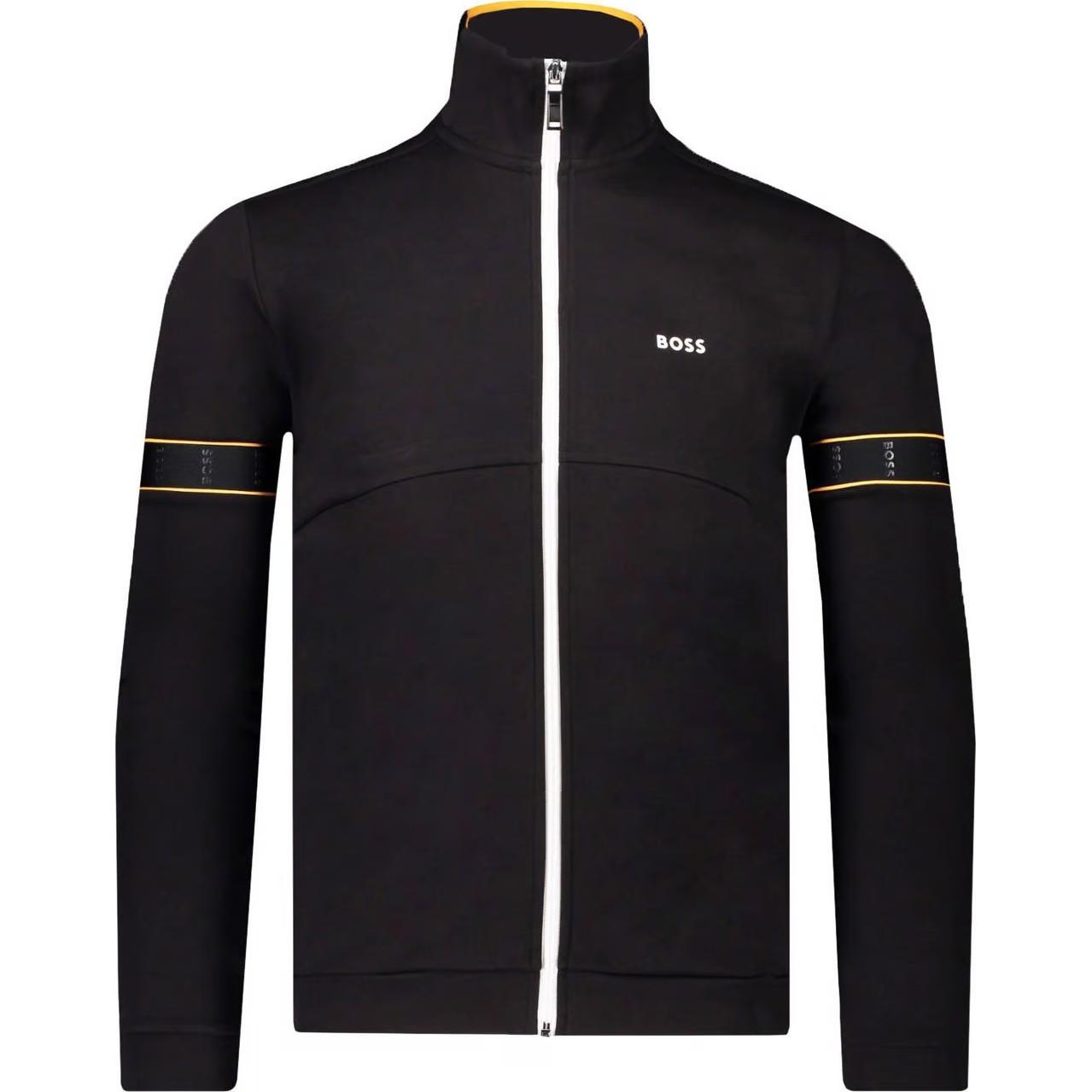 HUGO BOSS Black Striped Long Sleeve Zip-Up Jacket 50477026-002