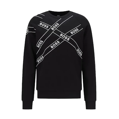 HUGO BOSS Black Sweatshirt with Logo Print 50463493-001