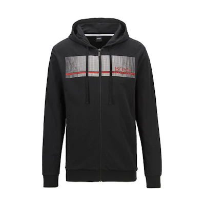 HUGO BOSS Black Thermal-Sealed Logo Terry Sweatshirt 50449953-001