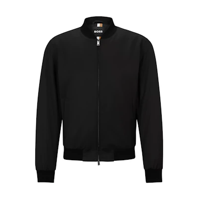HUGO BOSS Black Virgin-Wool Zip-Up Jacket Long Sleeve 50474269-001