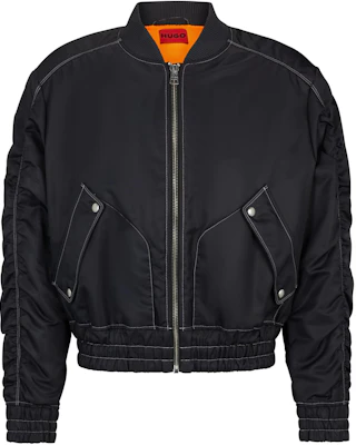 HUGO BOSS Jaket Bomber Hitam Tahan Air dengan Logo Print 50505415-010 Buy HUGO BOSS Jaket Bomber Hitam Tahan Air dengan Logo Print 50505415-010