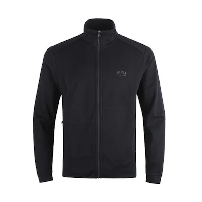 HUGO BOSS Black Windproof Logo Stand Collar Casual Jacket 50455095-001