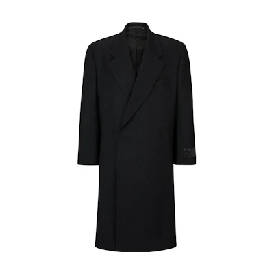 HUGO BOSS Black Wool-Blend Double-Breasted Regular-Fit Coat Jacket 50522412-021