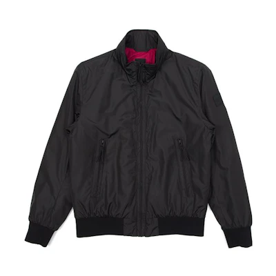 HUGO BOSS Black Zip-Up High Neck Jacket with Logo Patch COSTA47400001