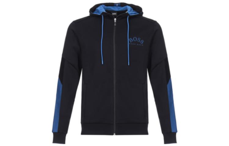 HUGO BOSS Black Zip-Up Hooded Jacket SAGGY-2027264001XXL