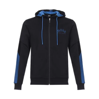HUGO BOSS Black Zip-Up Hooded Jacket SAGGY-2027264001XXL