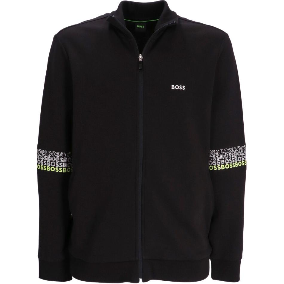 HUGO BOSS Black Zip-Up Jacket with Letter Print 50497180-001