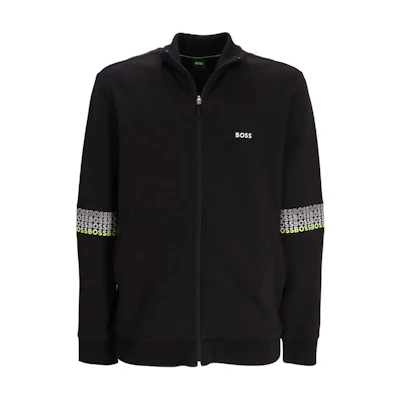 HUGO BOSS Black Zip-Up Jacket with Letter Print 50497180-001