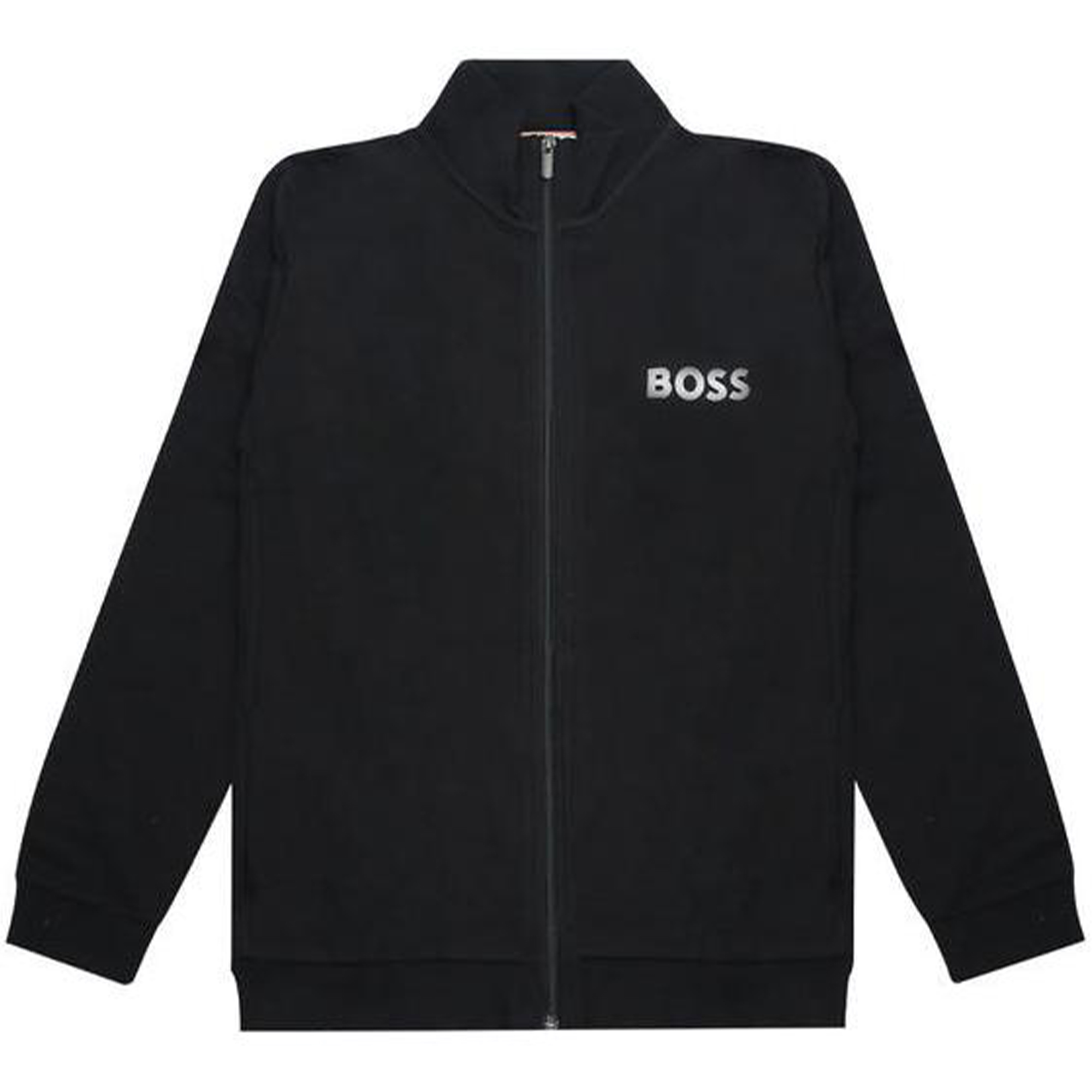 HUGO BOSS Black Zip-Up Jacket with Logo Print 50469700-001