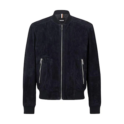 HUGO BOSS Black Zip-Up Long-Sleeve Solid Jacket 50483834-404