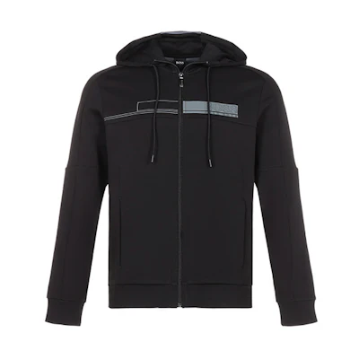 HUGO BOSS Black Zip-Up Sports Jacket Sweatshirt 50441233-001