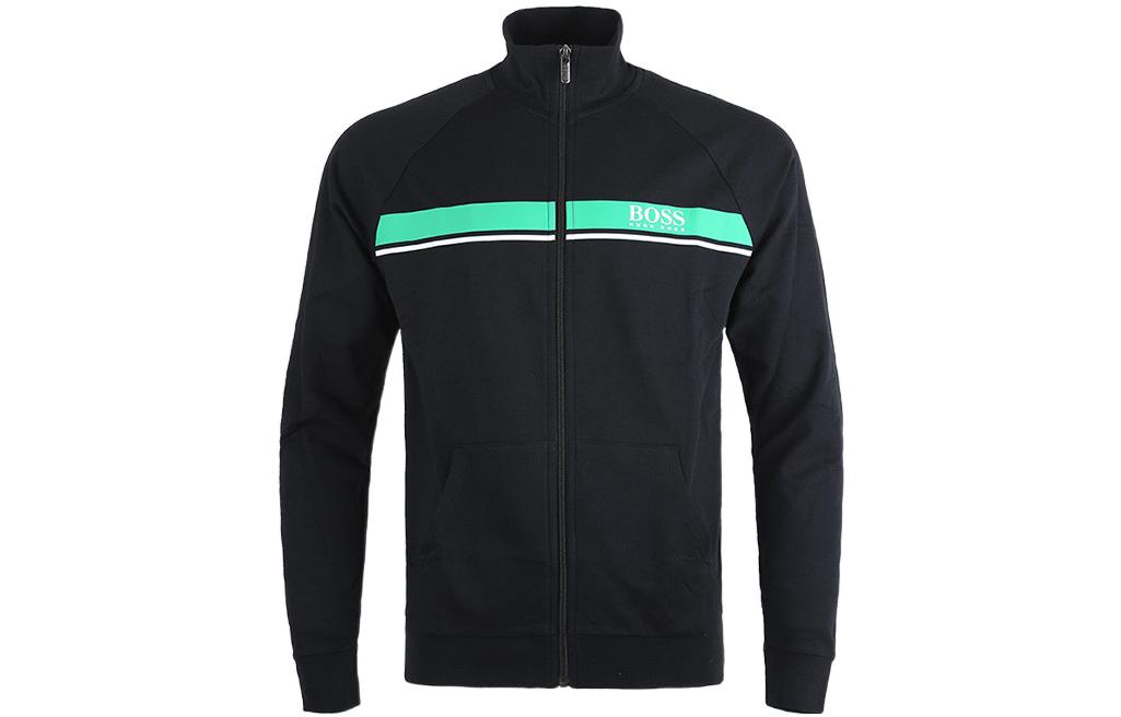 HUGO BOSS Black Zip-Up Stand Collar Casual Sweatshirt Jacket 50460293-001