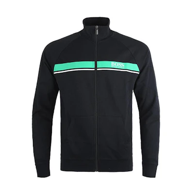 HUGO BOSS Black Zip-Up Stand Collar Casual Sweatshirt Jacket 50460293-001