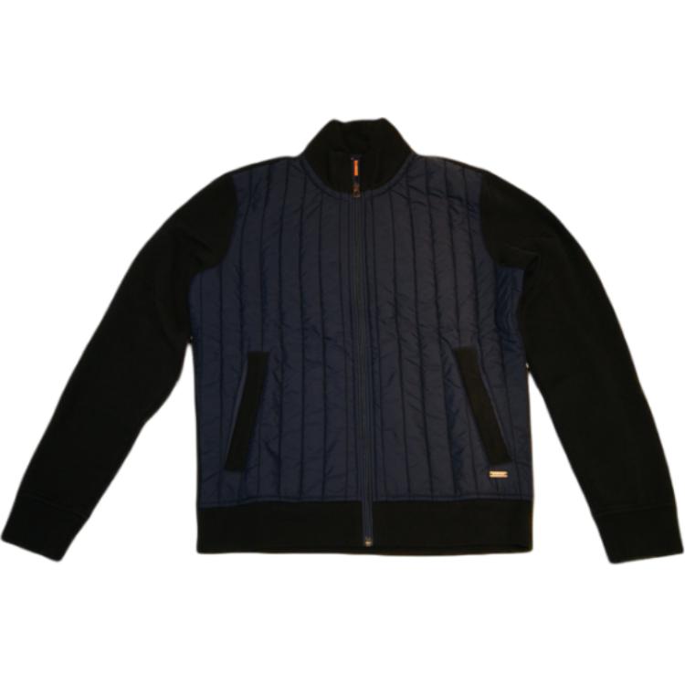 HUGO BOSS Blue Crewneck Zip-Up Drop Shoulder Jacket 50270645-004