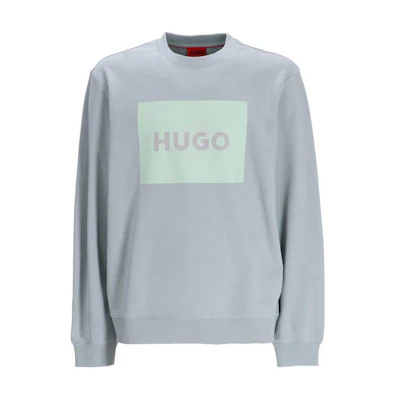 HUGO BOSS Blue Letter Logo Print Crewneck Sweatshirt 50467944-074