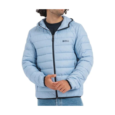 HUGO BOSS Blue Letter Logo Zip-Up Hoodie Jacket 50472472-498
