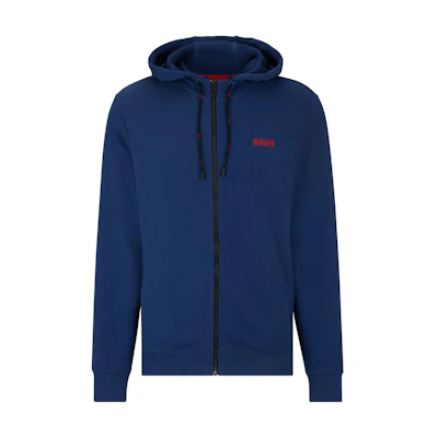 HUGO BOSS Blue Letter Print Hooded Zip-Up Jacket 50483673-429