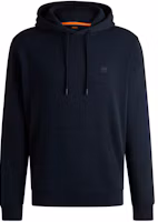 HUGO BOSS Blue Pullover Hoodie with Logo Patch 50509314-404 HUGO BOSS Blue Pullover Hoodie with Logo Patch 50509314-404