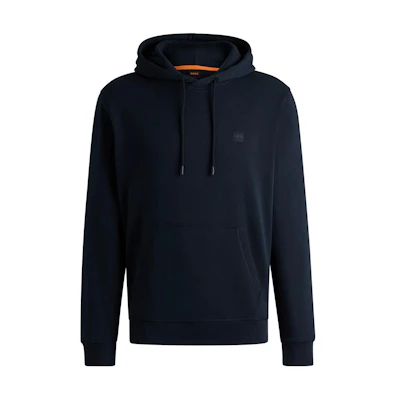HUGO BOSS Blue Pullover Hoodie with Logo Patch 50509314-404