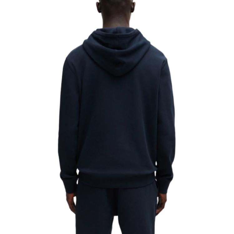 HUGO BOSS Blue Pullover Hoodie with Logo Patch 50509314-404 圖 5
