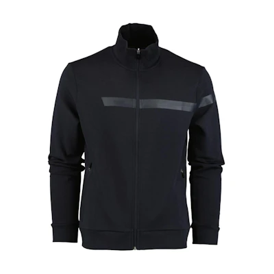HUGO BOSS Blue Solid Slim Fit Zip-Up Long Sleeve Jacket 50498275-402