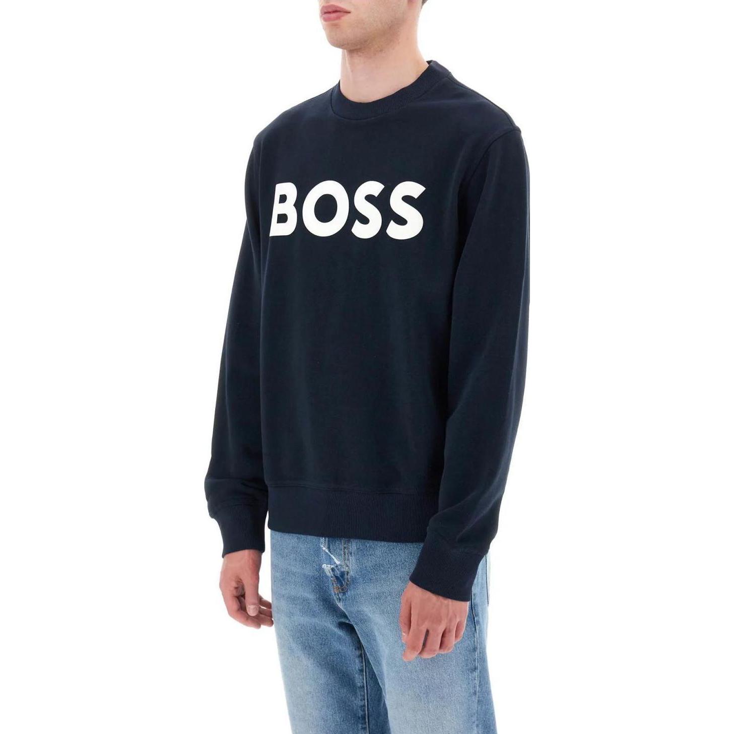 HUGO BOSS Blue Sweatshirt with Letter Print 50496642-404 圖 4