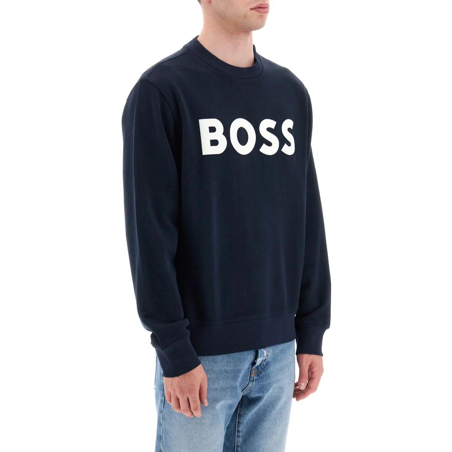 HUGO BOSS Blue Sweatshirt with Letter Print 50496642-404 圖 6