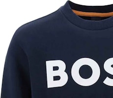 Sizing HUGO BOSS 藍色字母印花長袖運動衫 50496642-404