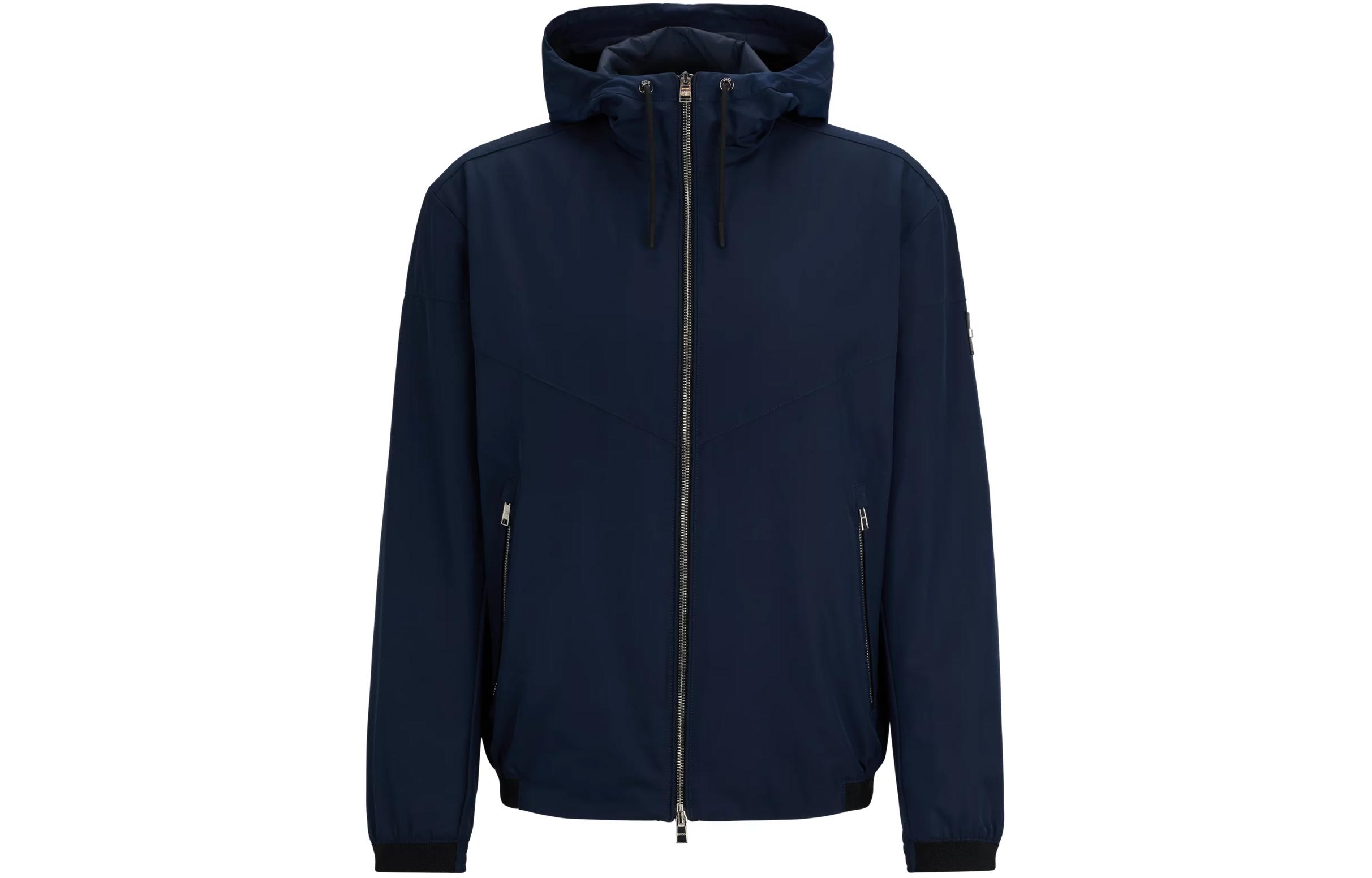 HUGO BOSS Blue Water-Repellent Hooded Jacket - Regular Fit 50511715-404