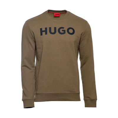 HUGO BOSS Brown Crewneck Logo Print Long Sleeve Sweatshirt 50477328-303