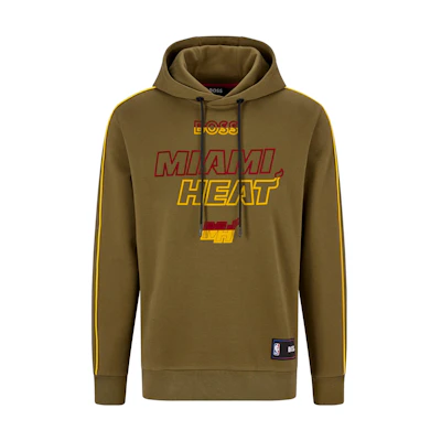 HUGO BOSS Brown Letter Print Hoodie Sweatshirt 50477404-350
