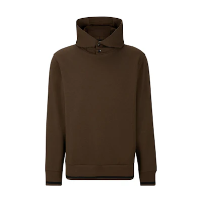 HUGO BOSS Brown Oversized Hoodie with Letter Graphic Design 50495909-361