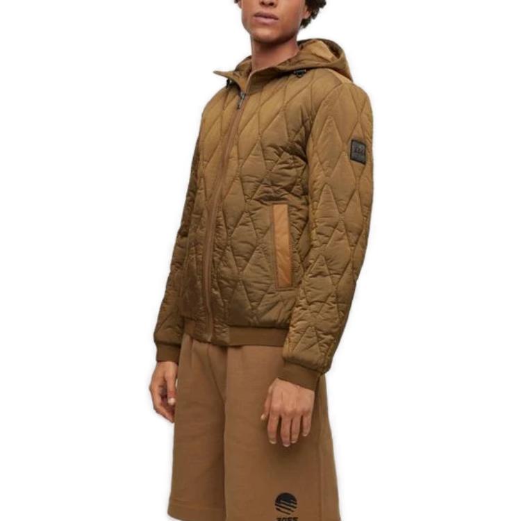 HUGO BOSS Brown Solid Hooded Long Sleeve Jacket 50492962-280 圖 4