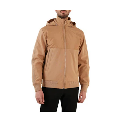 HUGO BOSS Brown Solid Zip Hoodie Jacket - Slim Fit 50483477-260