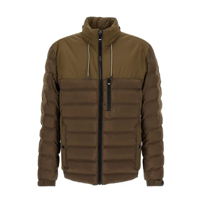 HUGO BOSS Brown Zip-Up Solid Color Long-Sleeve Jacket 50493673-361