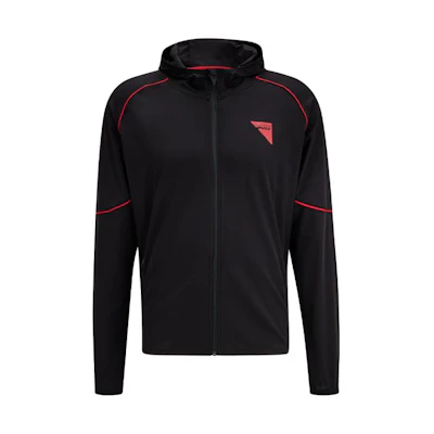 HUGO BOSS Capsule Collection Black Contrast Trim Zip Hoodie Jacket 50475900-001