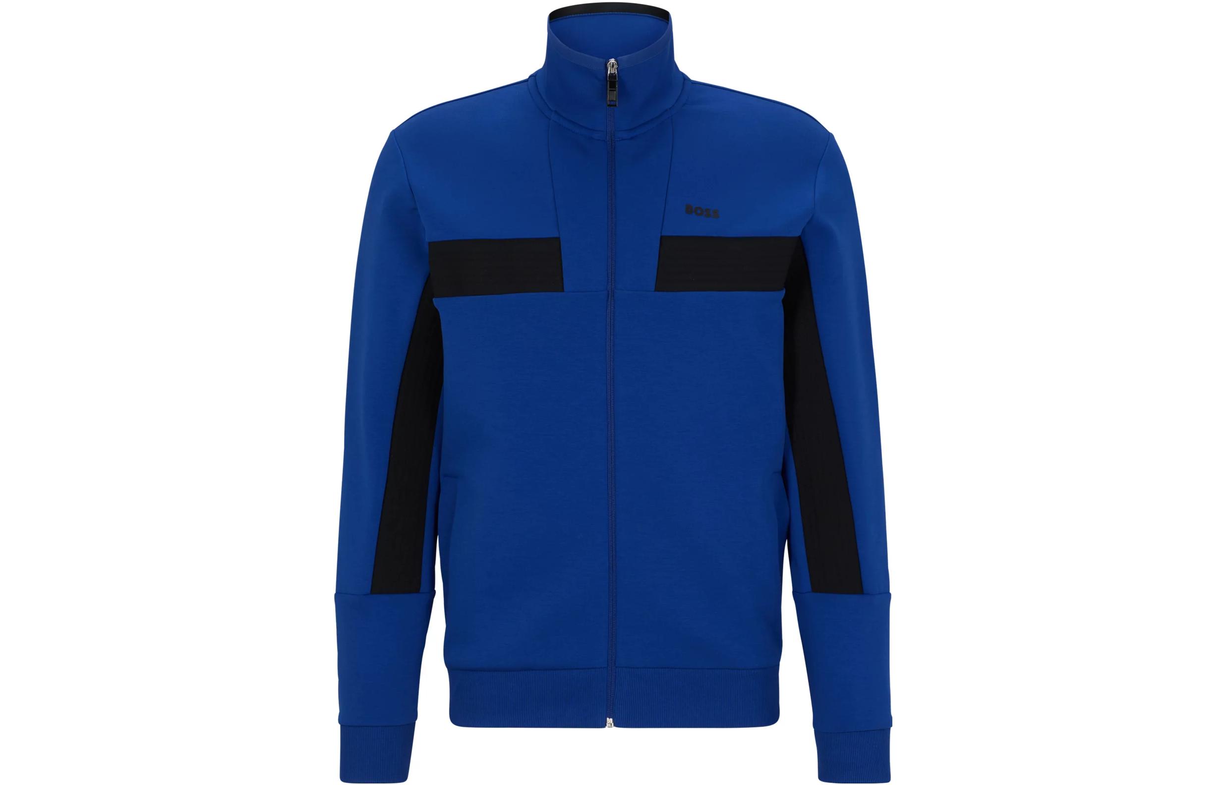 HUGO BOSS Casual Blue Zip-Up Sweatshirt 50493470-438