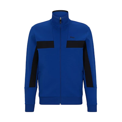 HUGO BOSS Casual Blue Zip-Up Sweatshirt 50493470-438