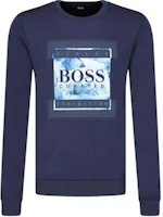 HUGO BOSS Casual Logo Print Long-Sleeve Sweatshirt Blue 50415556-410 HUGO BOSS Casual Logo Print Long-Sleeve Sweatshirt Blue 50415556-410