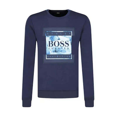 HUGO BOSS Casual Logo Print Long-Sleeve Sweatshirt Blue 50415556-410