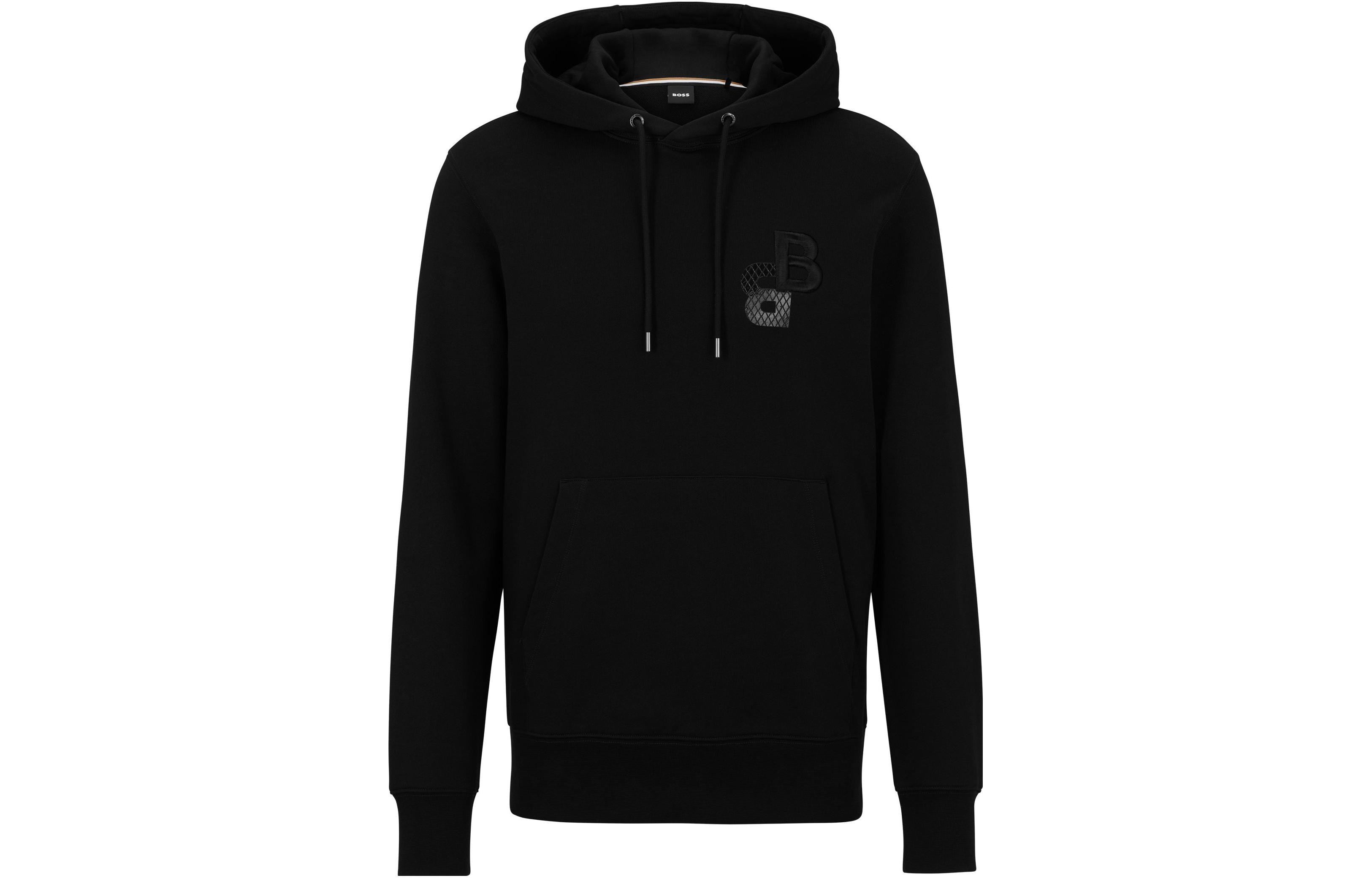 HUGO BOSS Casual Printed Pullover Crewneck Sweatshirt Men’s Black 50499925-001