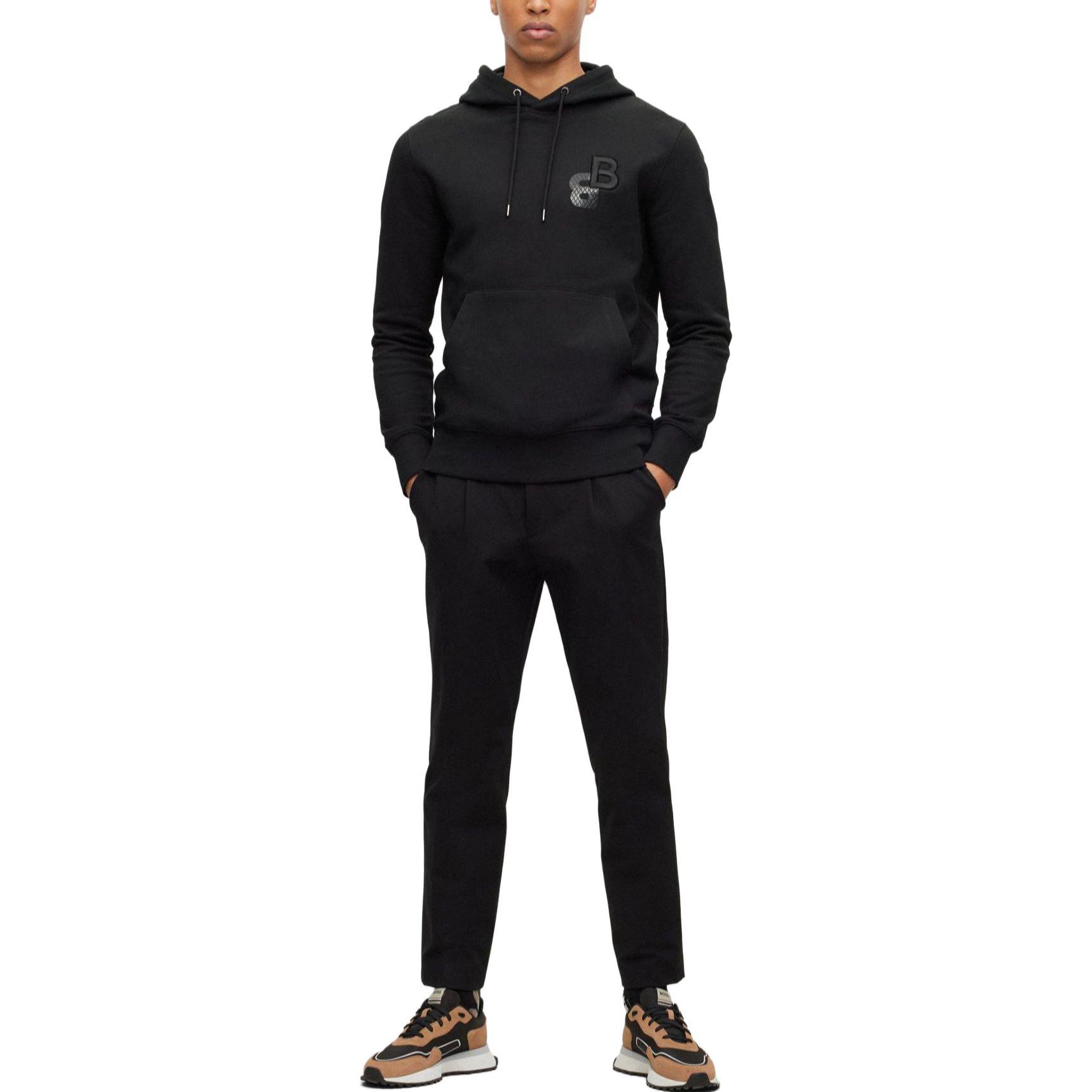 HUGO BOSS Casual Printed Pullover Crewneck Sweatshirt Men’s Black 50499925-001 圖 3