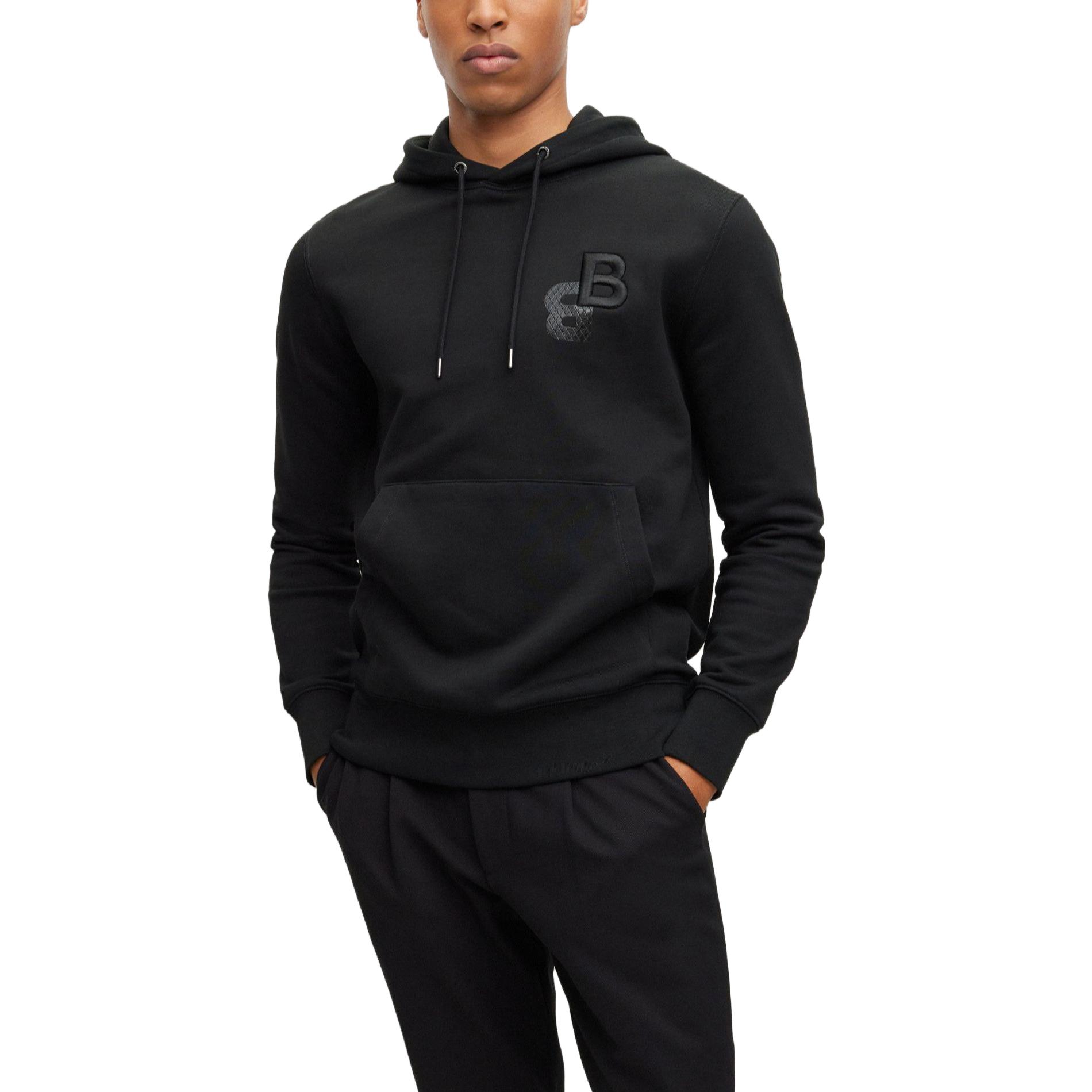 HUGO BOSS Casual Printed Pullover Crewneck Sweatshirt Men’s Black 50499925-001 圖 4