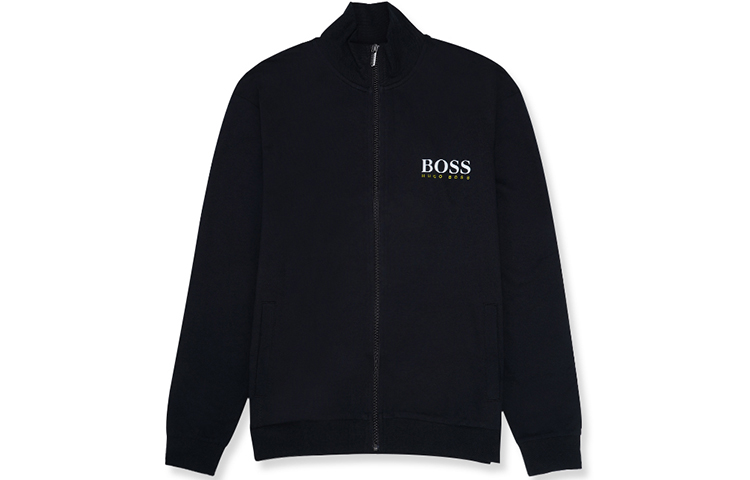 HUGO BOSS Classic Logo Print Sports Jacket with Stand Collar 50463965-001