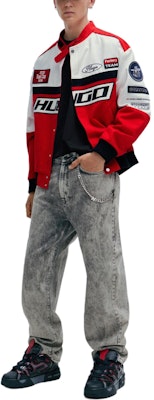 HUGO BOSS 拼色常規版型外套附條紋Logo印花 多色款 50505424-693 Lookbook HUGO BOSS 拼色常規版型外套附條紋Logo印花 多色款 50505424-693