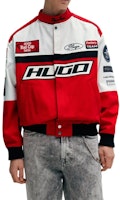 Shop HUGO BOSS 拼色常規版型外套附條紋Logo印花 多色款 50505424-693